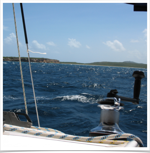 Approaching the shores of Vieques, Spanish Vi.